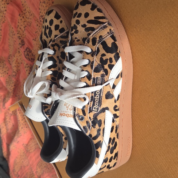 Reebok Club C Ground Sneaker In Leopard Size 8.5 - Picture 3 of 8